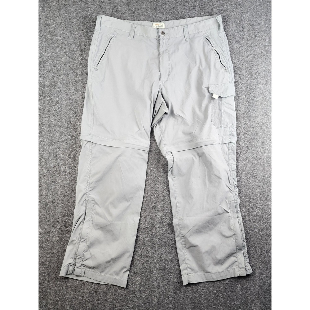 Bob Timberlake Zip Off Hiking Pants Mens 40x30 Gray‎ Convertible Cargo Ripstop